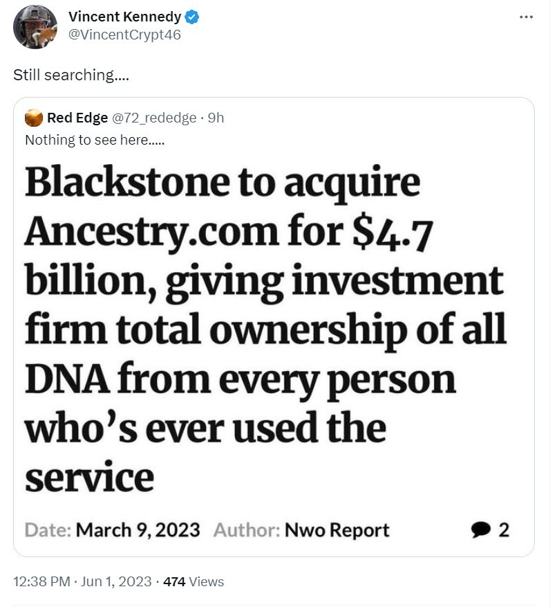 Blackstone buys Ancestory.com