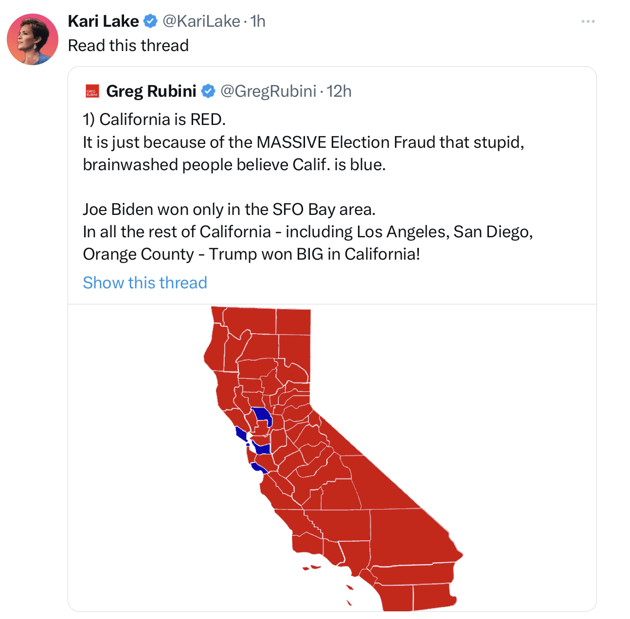 California is predominently conservative