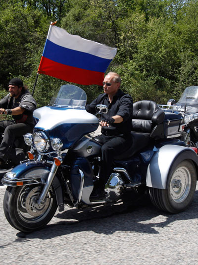 Putin driving Harley
