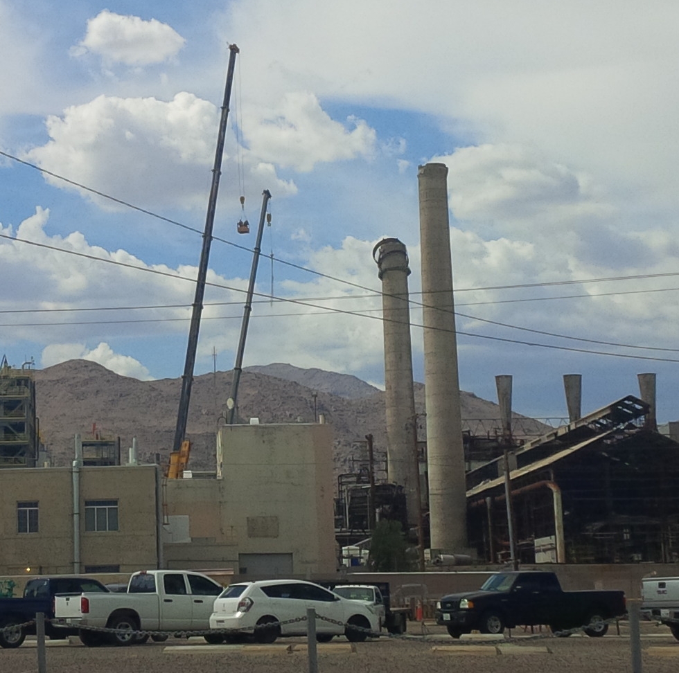 Tall Crane Repairs following 7.1 earthquake - Searles Valley Minerals
