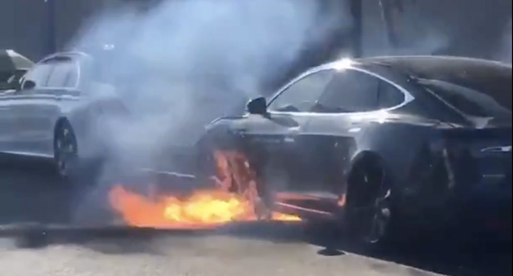 Tesla Fire Los Angeles