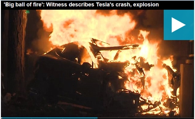Teslas Crash Indianapolis Indiana November 2016