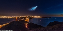 Trident launch over San Francisco