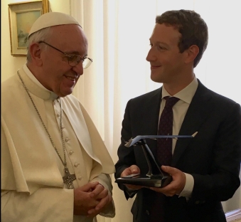 Pope Francis Mark Zuckerberg