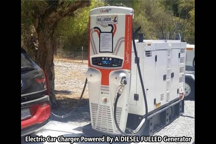 Diesel powered electric car charger