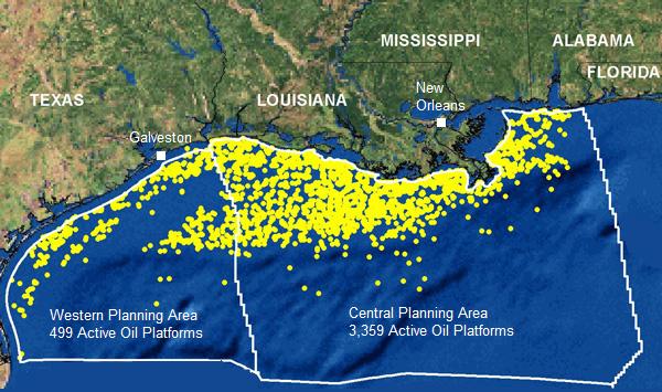 Oil Platforms - Gulf of Mexico